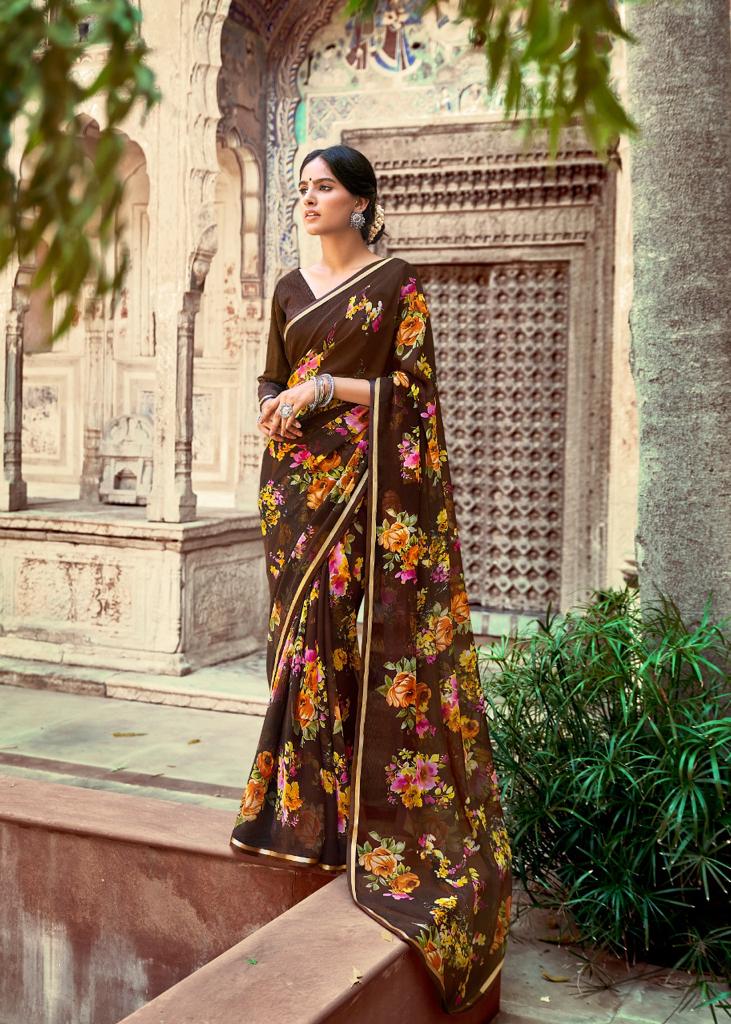 lt kashvi creation innayat vol 4 chiffon exclusive print saree catalog