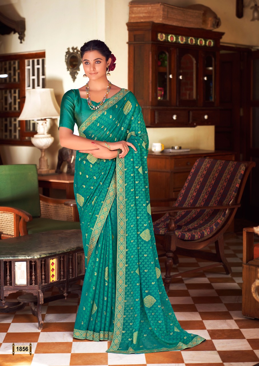 lt kashvi creation ravina chiffon astonishing saree catalog