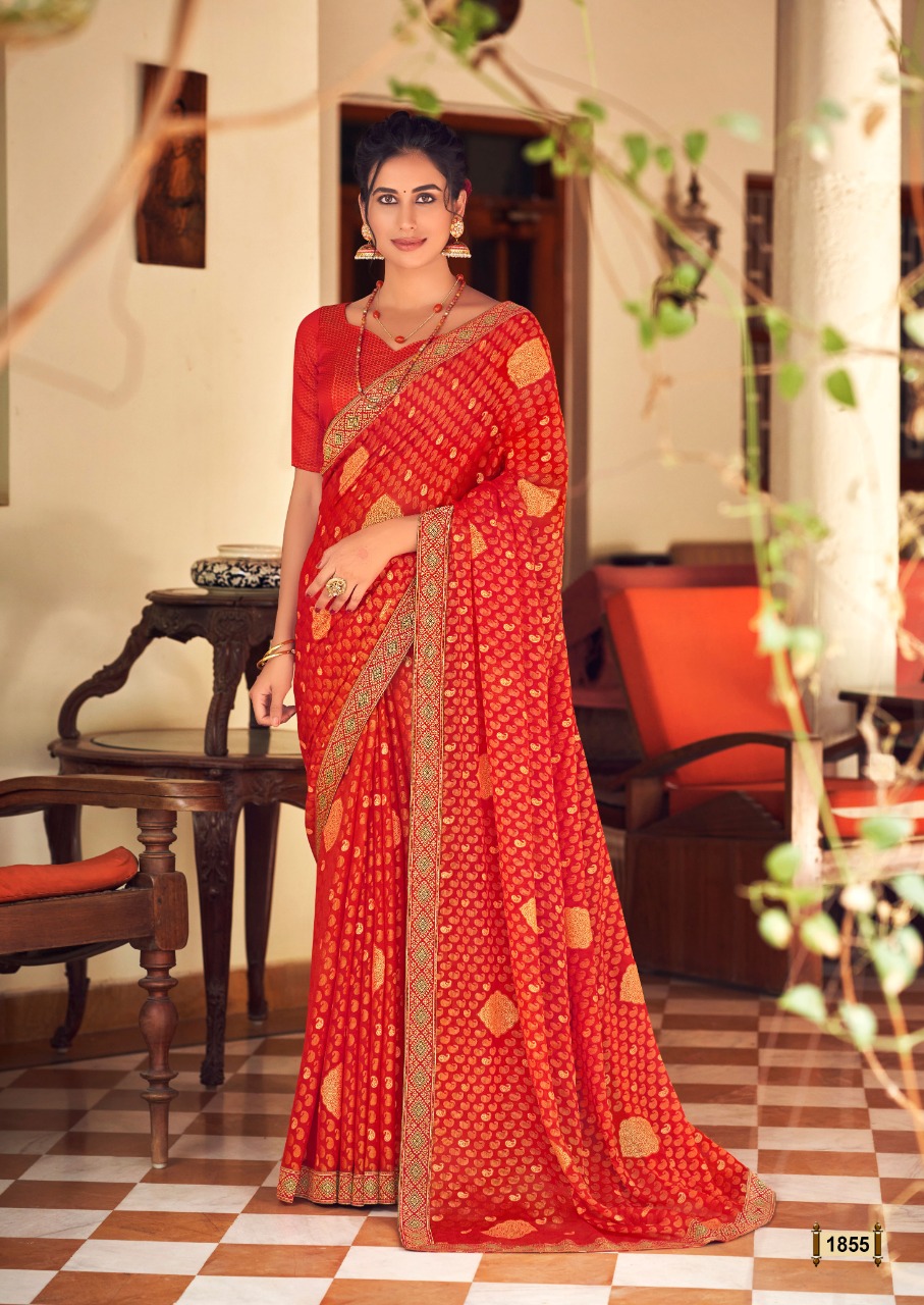 lt kashvi creation ravina chiffon astonishing saree catalog