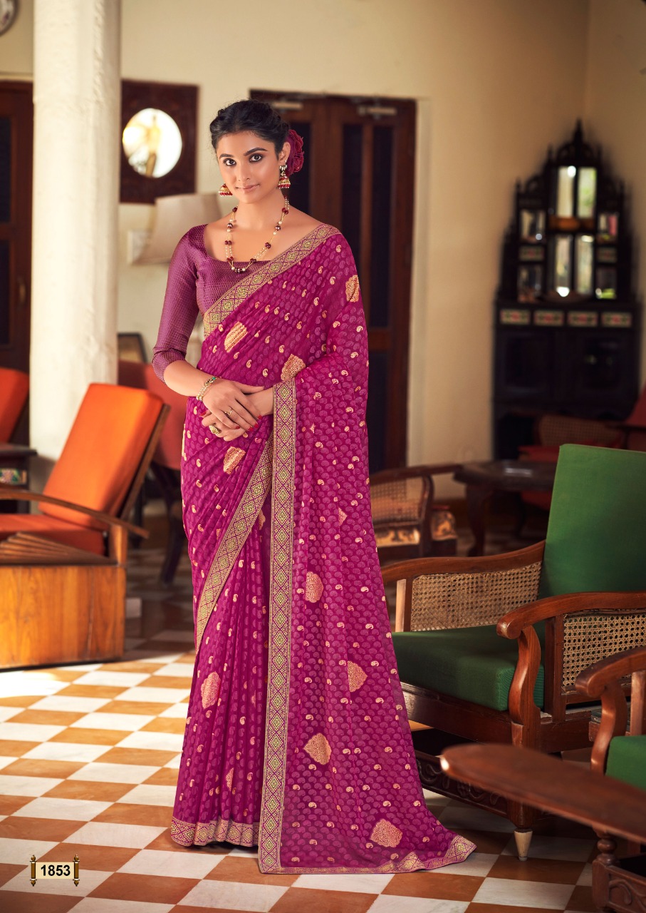 lt kashvi creation ravina chiffon astonishing saree catalog