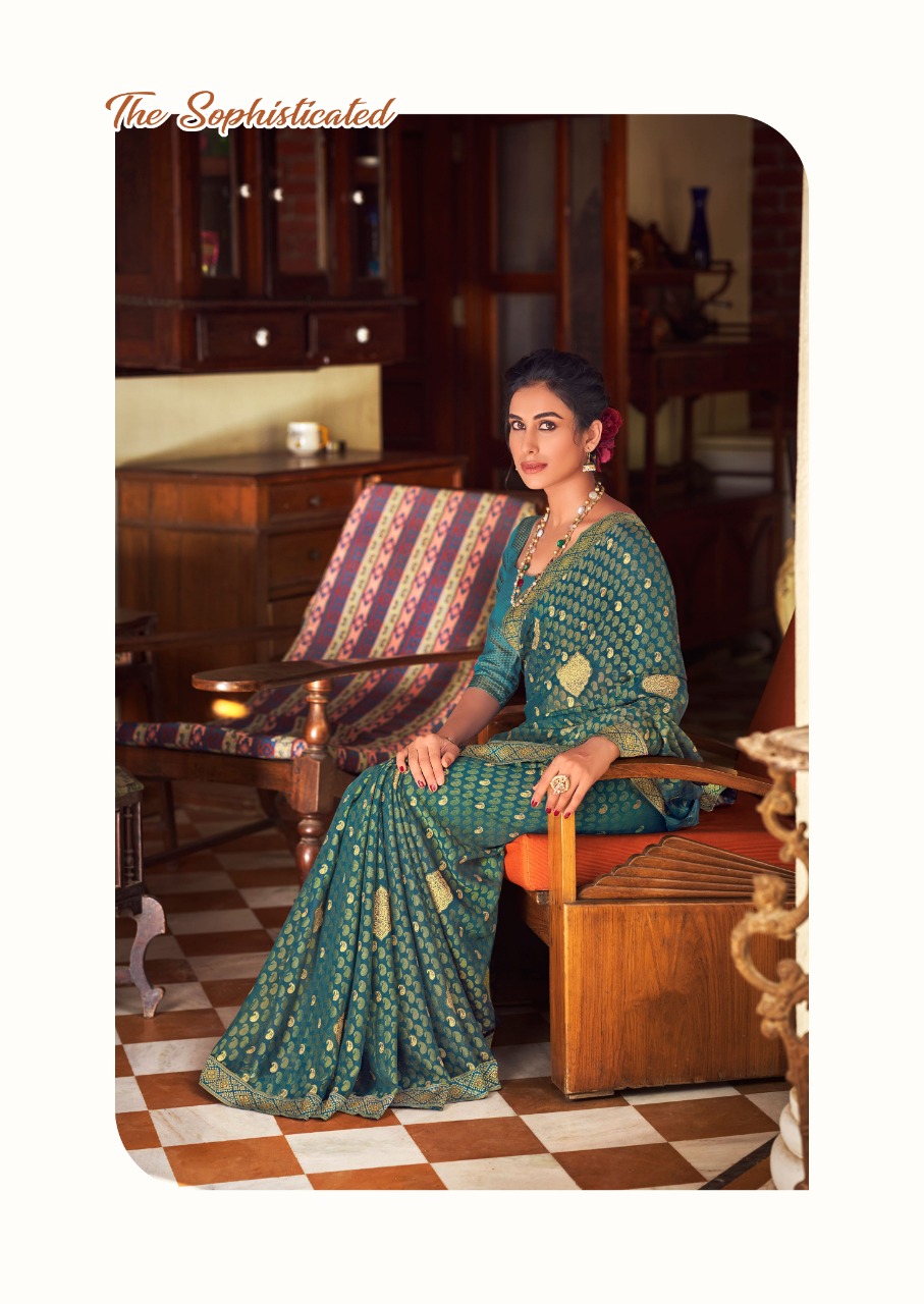 lt kashvi creation ravina chiffon astonishing saree catalog