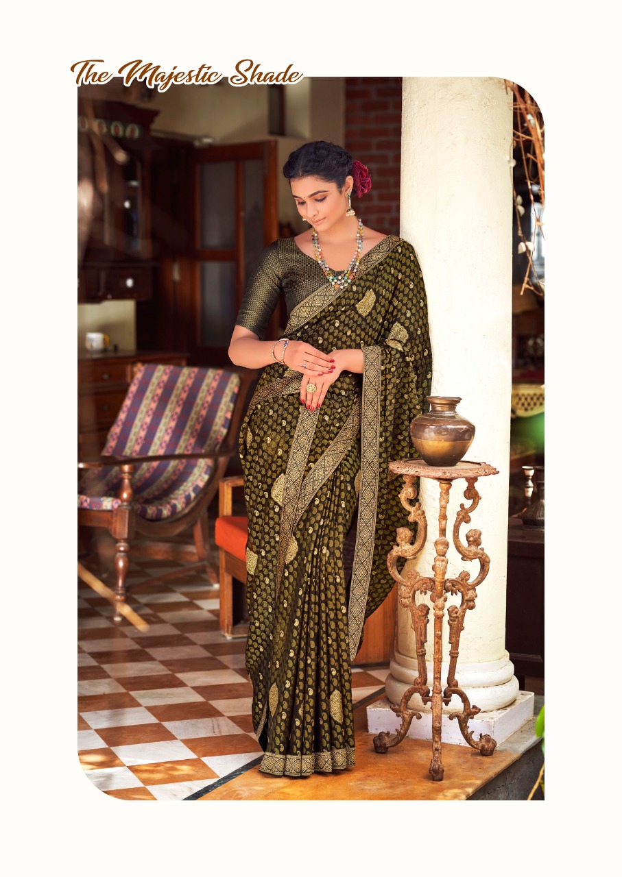 lt kashvi creation ravina chiffon astonishing saree catalog