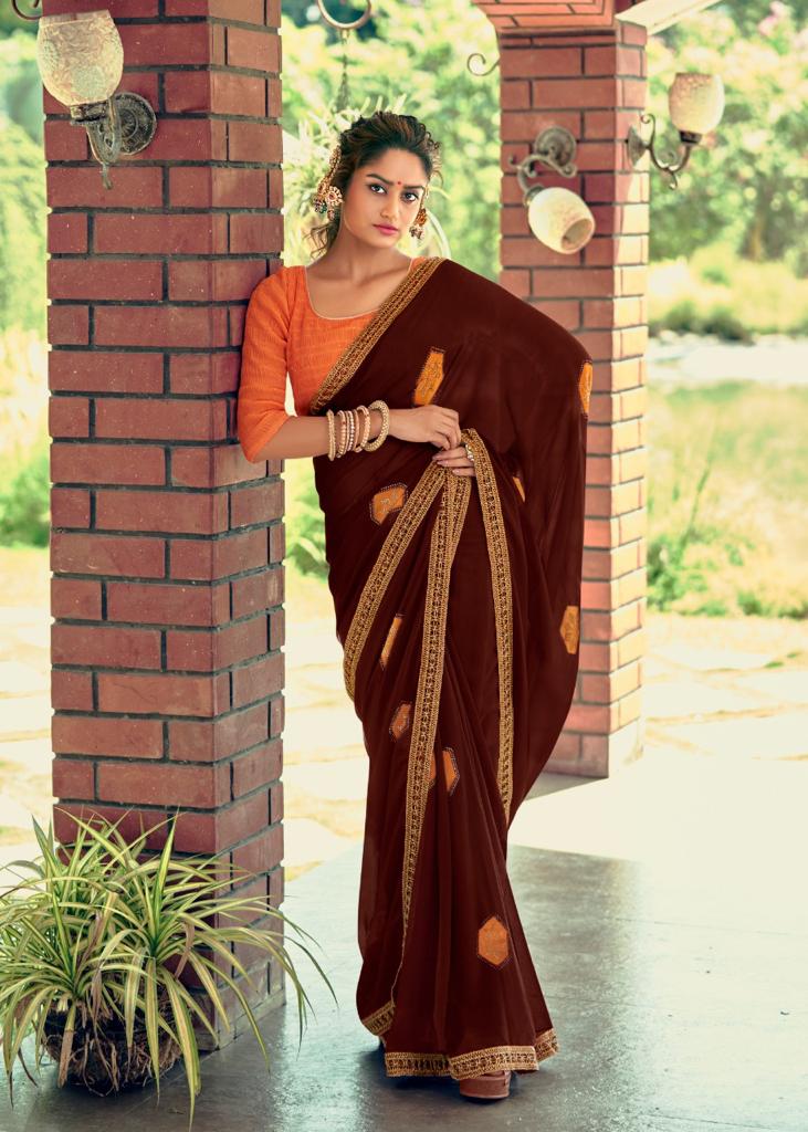 lt kashvi creation suhani georgette decent look saree catalog