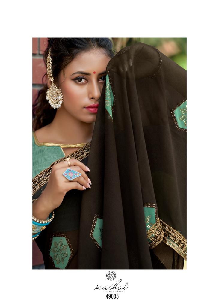 lt kashvi creation suhani georgette decent look saree catalog