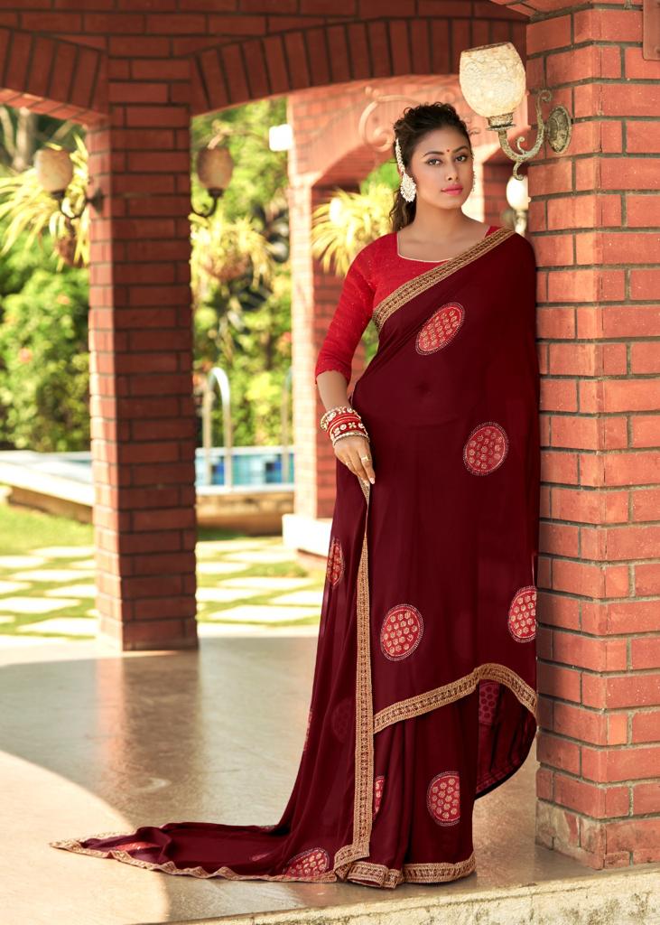 lt kashvi creation suhani georgette decent look saree catalog