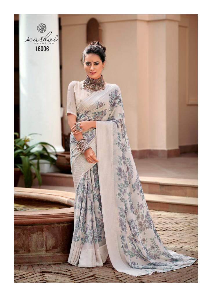 lt kashvi creation vihana georgette innovative print saree catalog