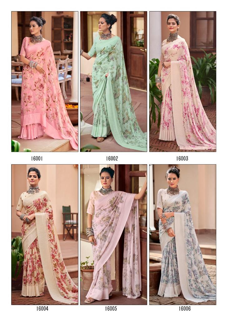 lt kashvi creation vihana georgette innovative print saree catalog