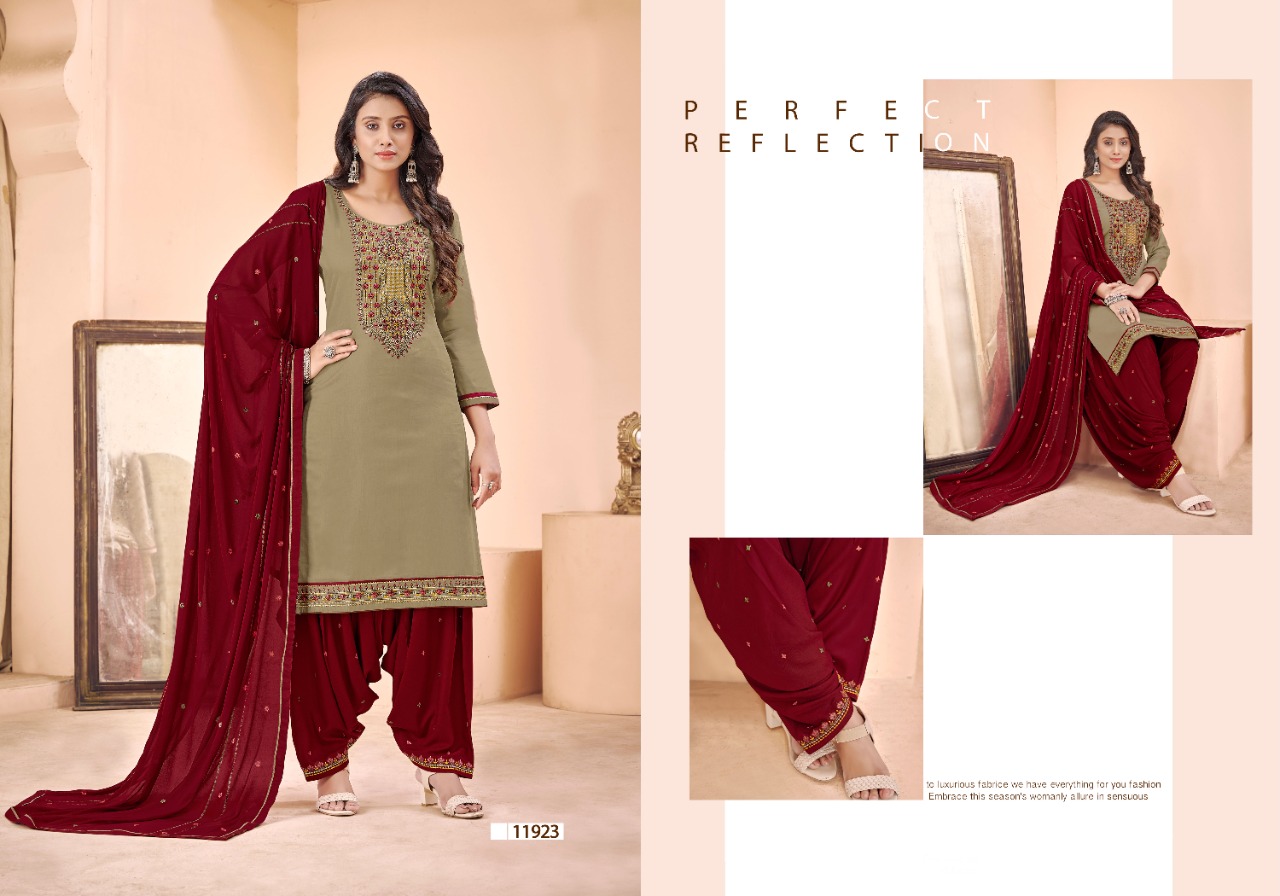 panch ratna patiyala house silk decent llok salwar suit catalog