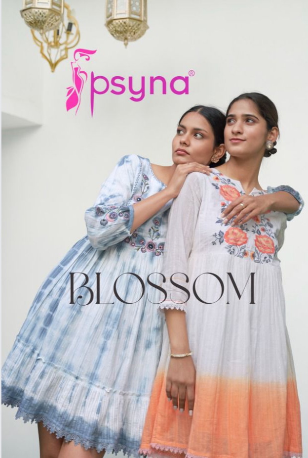 psyna blossom cotton new and modern style kurti catalog