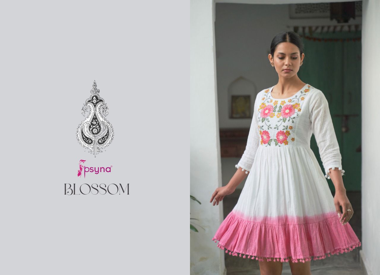 psyna blossom cotton new and modern style kurti catalog