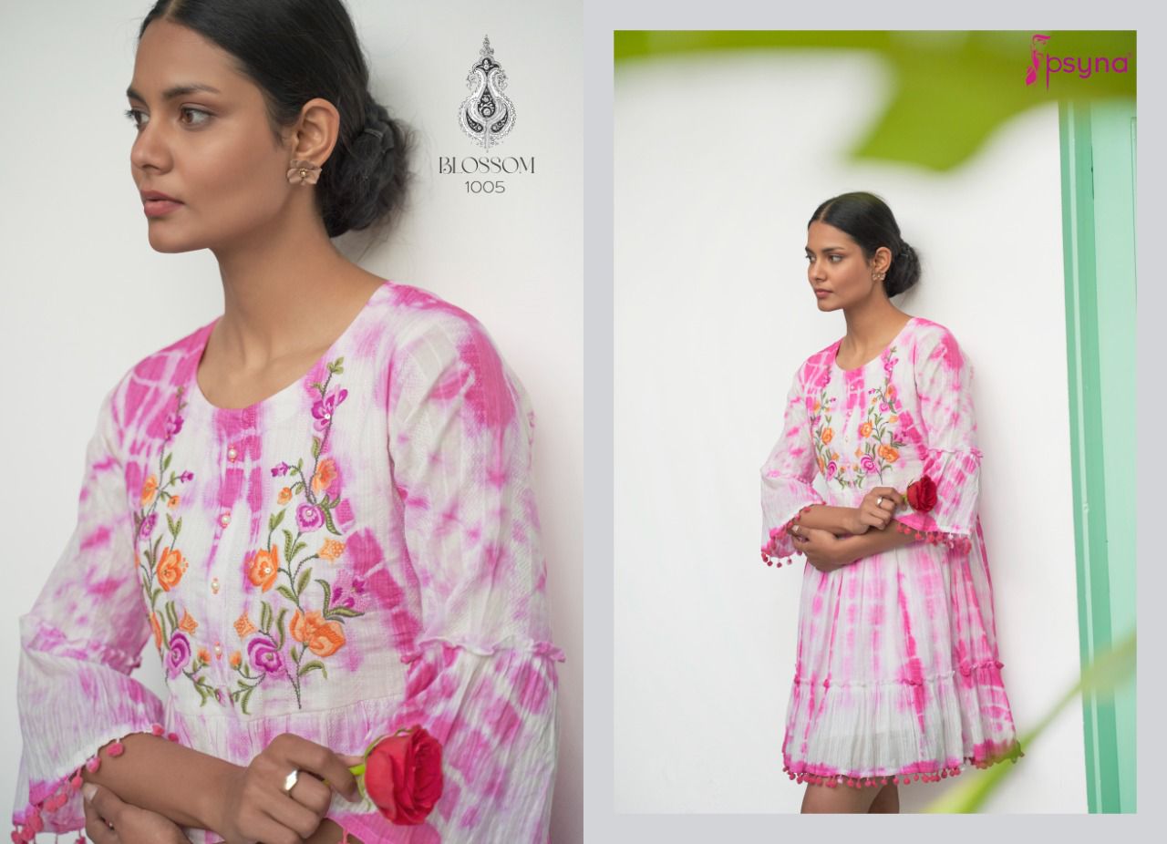 psyna blossom cotton new and modern style kurti catalog