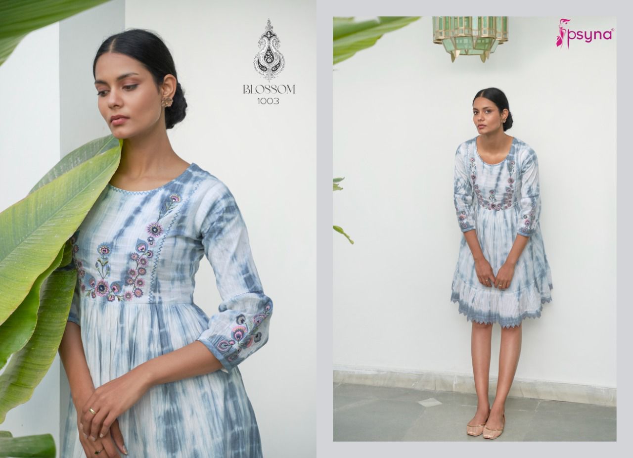 psyna blossom cotton new and modern style kurti catalog