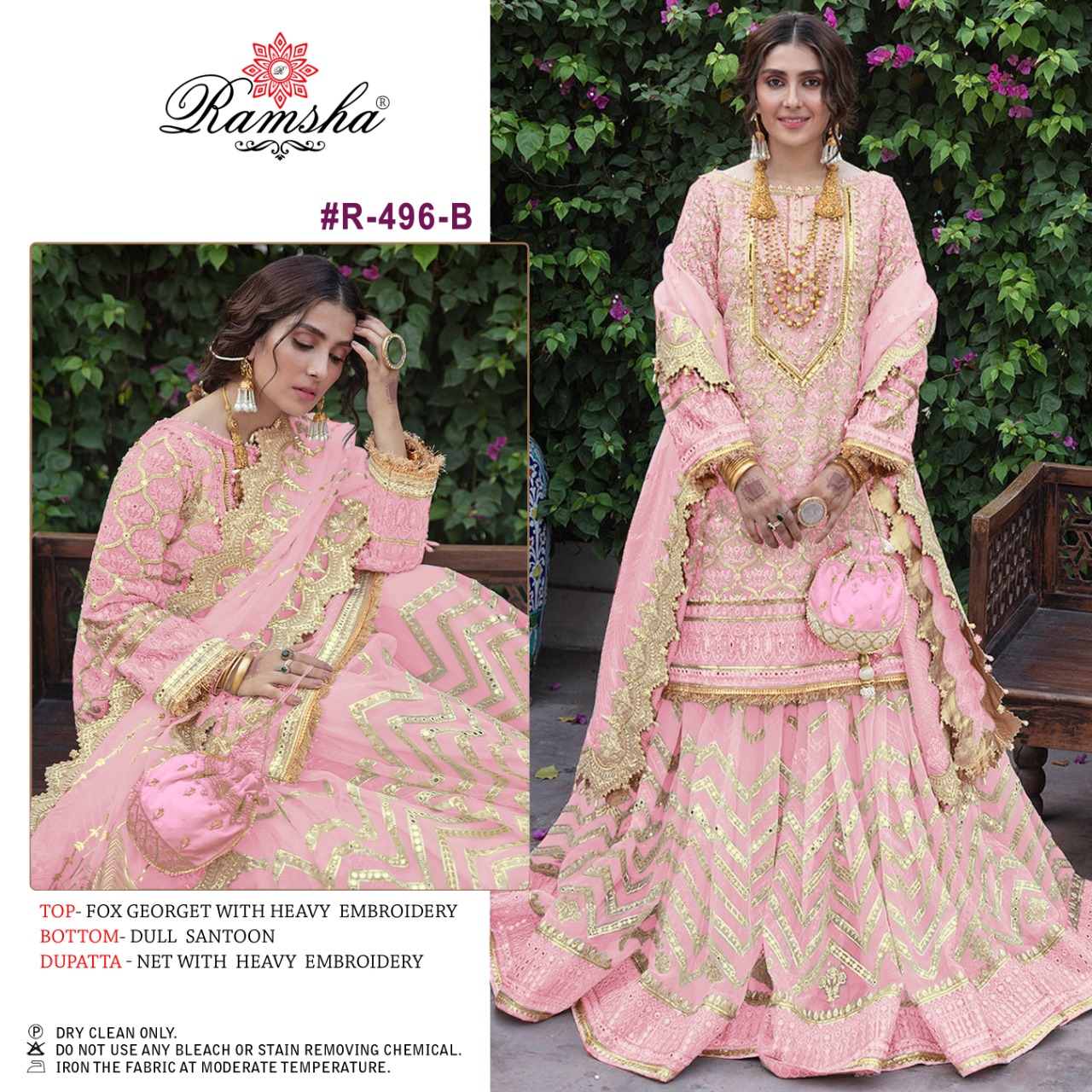 ramsha ramsha r 496 nx georgette regal look salwar suit catalog