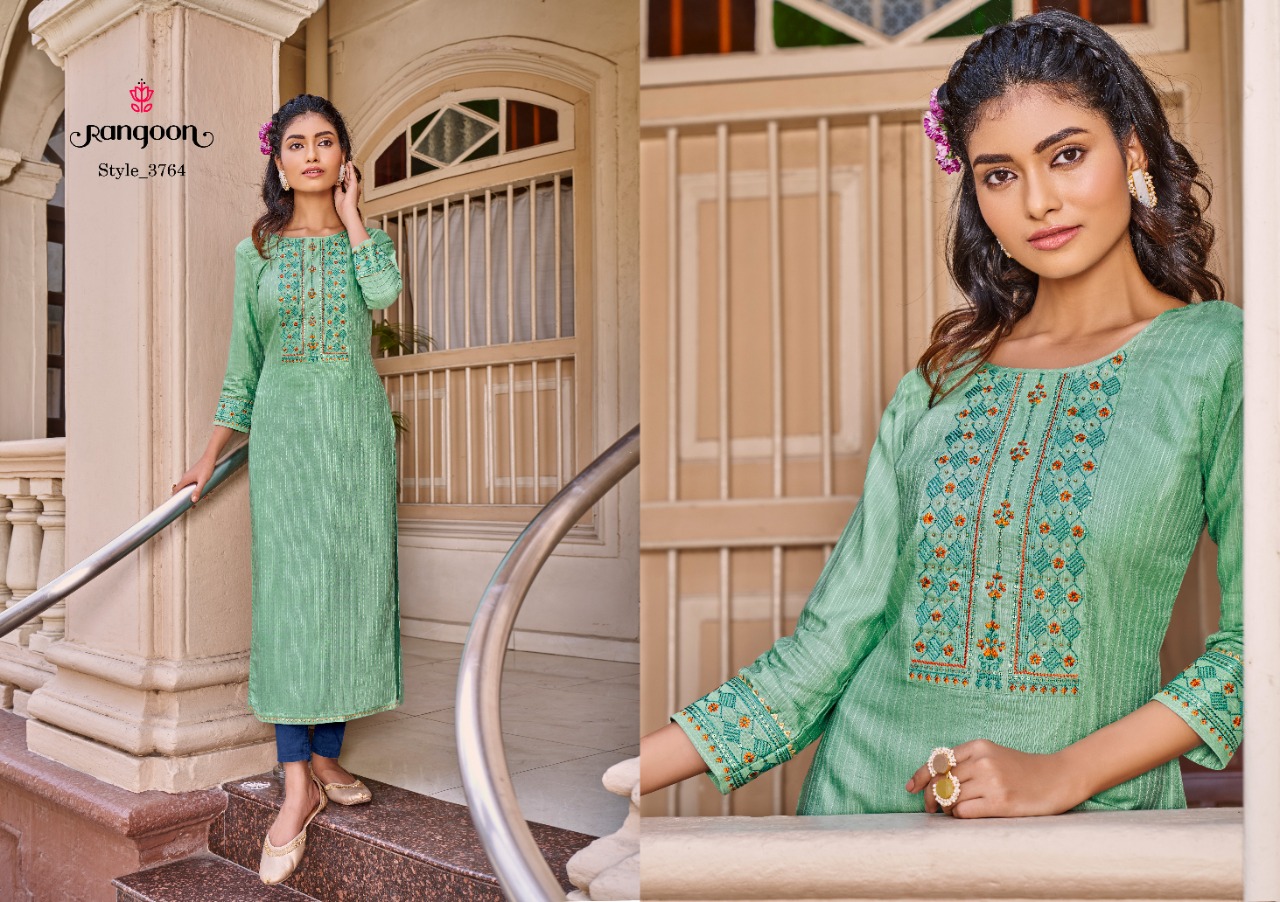 rangoon Sweet Heart Cotton Lining classic trendy look kurti catalog