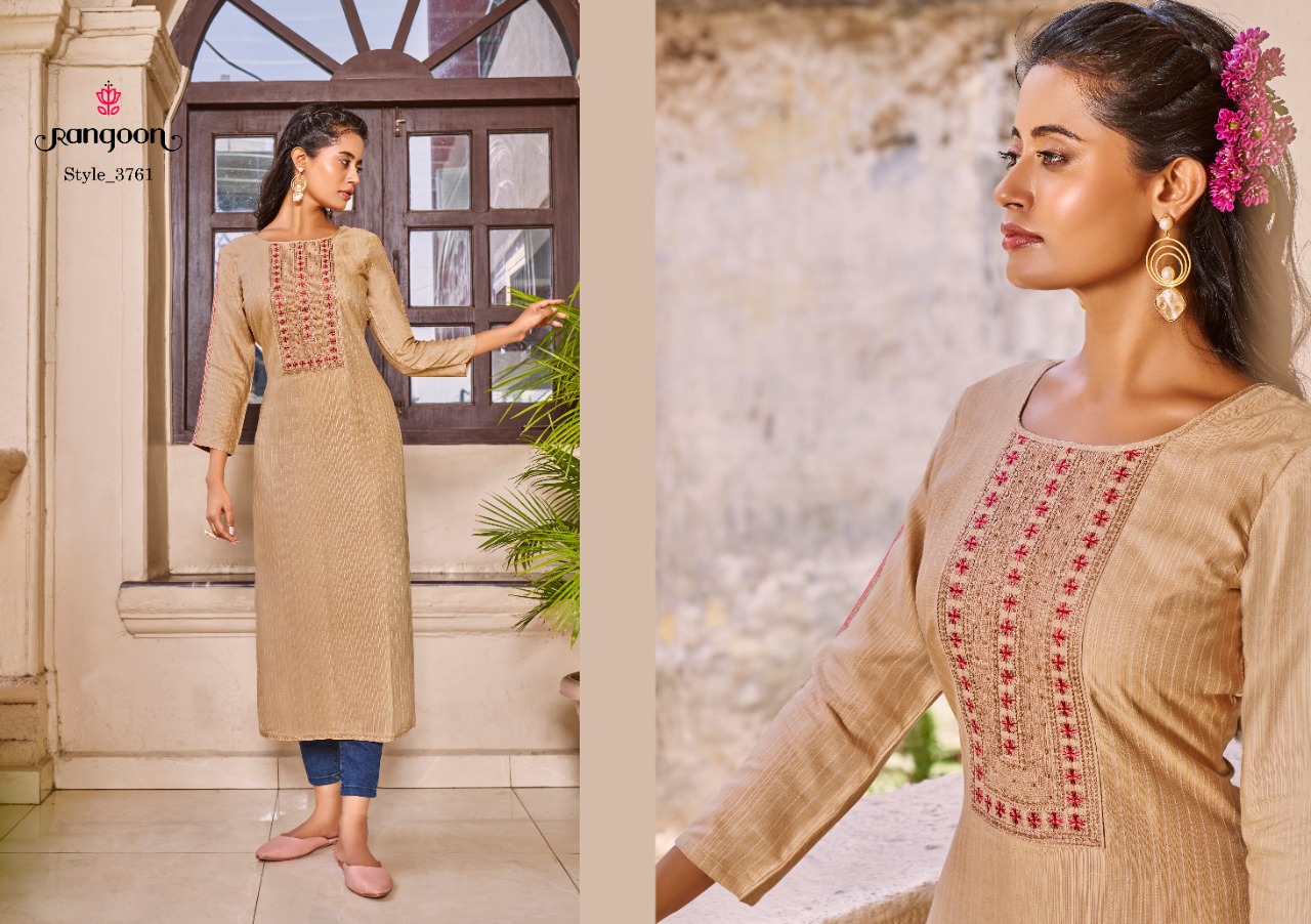 rangoon Sweet Heart Cotton Lining classic trendy look kurti catalog