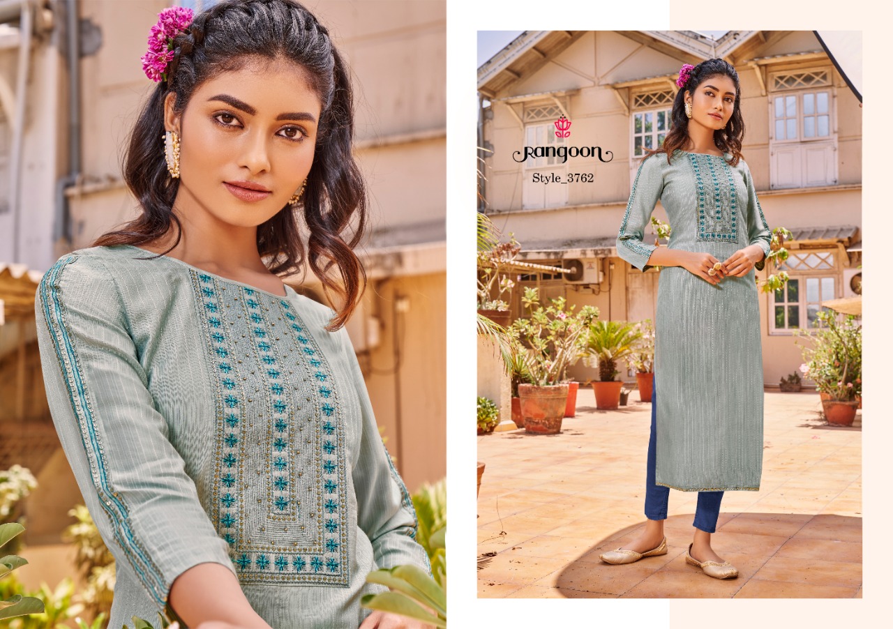 rangoon Sweet Heart Cotton Lining classic trendy look kurti catalog