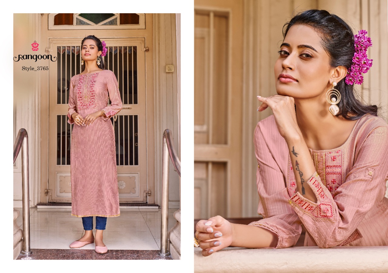 rangoon Sweet Heart Cotton Lining classic trendy look kurti catalog