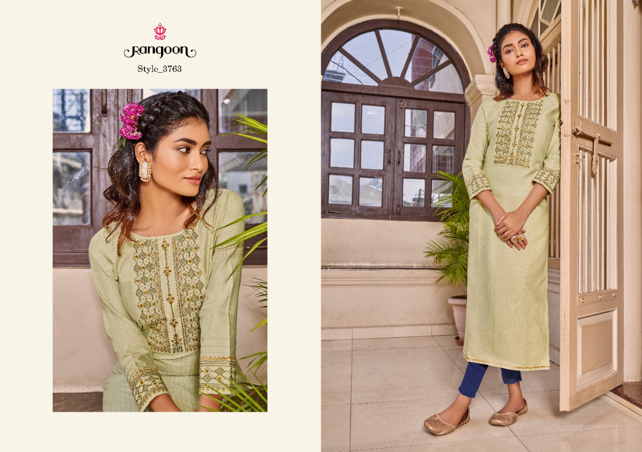 rangoon Sweet Heart Cotton Lining classic trendy look kurti catalog