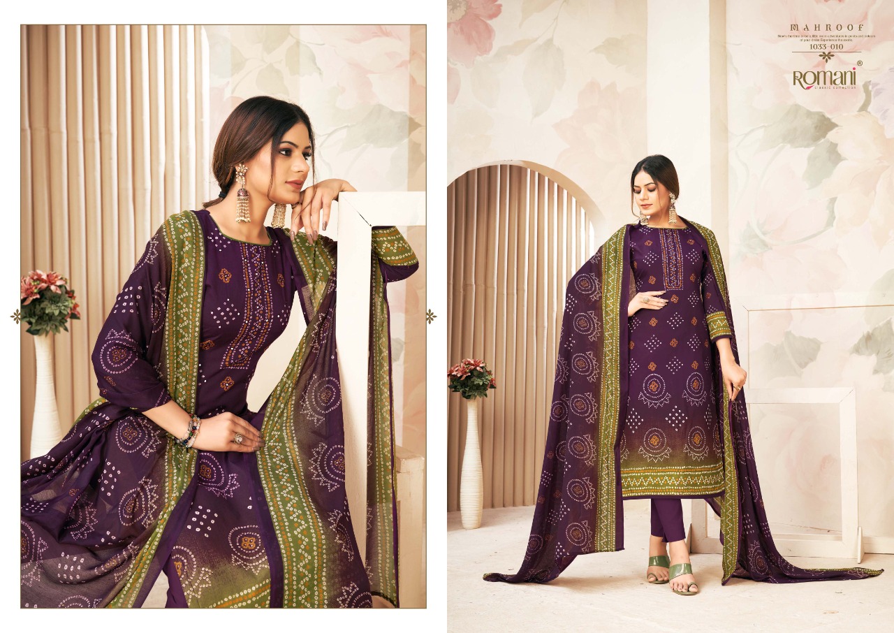 romani mahroof cotton exclusive print salwar suit catalog