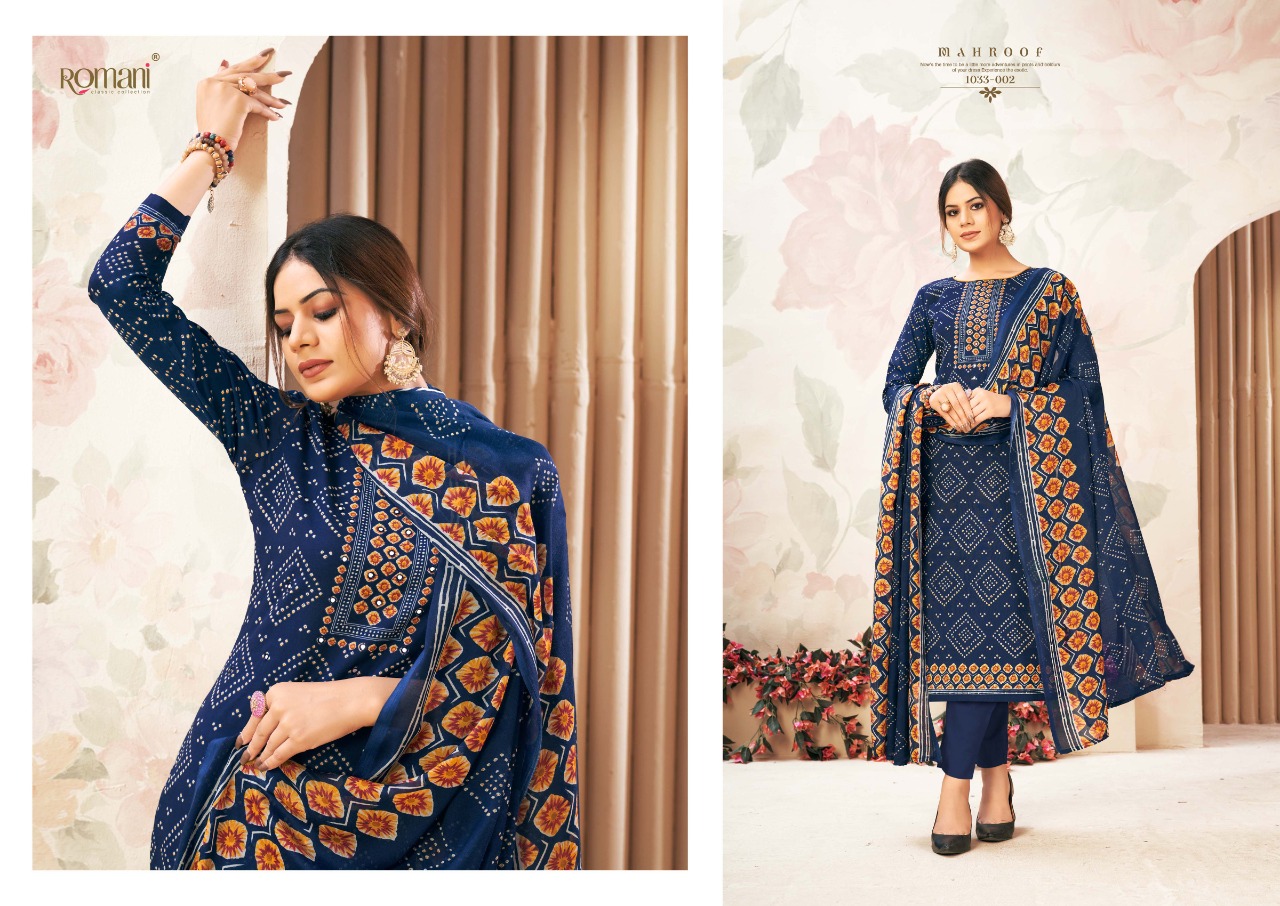 romani mahroof cotton exclusive print salwar suit catalog