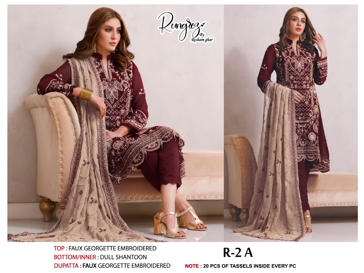 rungrez RUNGREZ R 2 A Salwar Kameez Georgette Singles