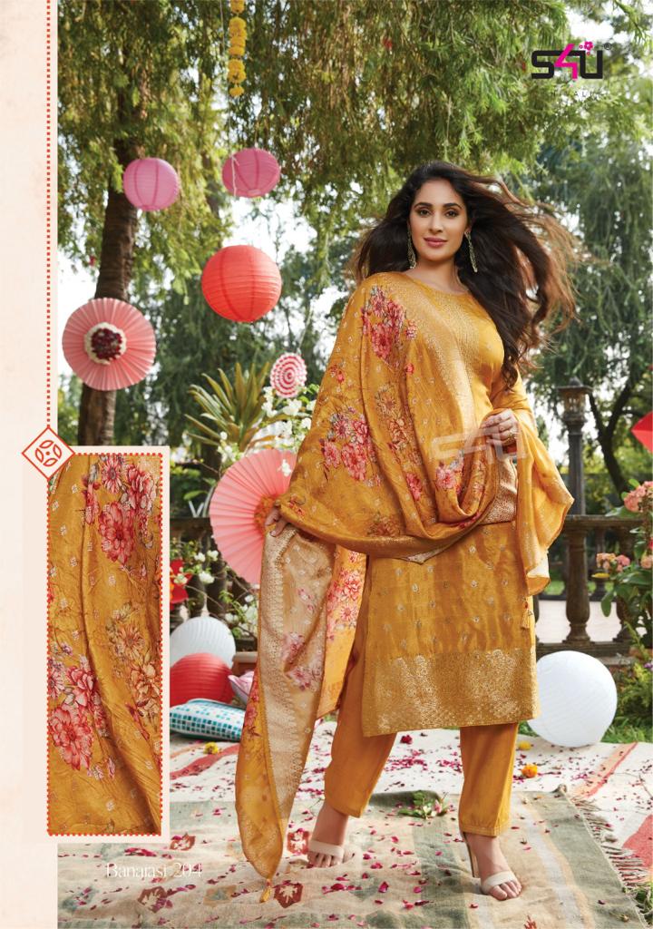 s4u banarasi vol 2 silk new and modern style top bottom with dupatta catalog