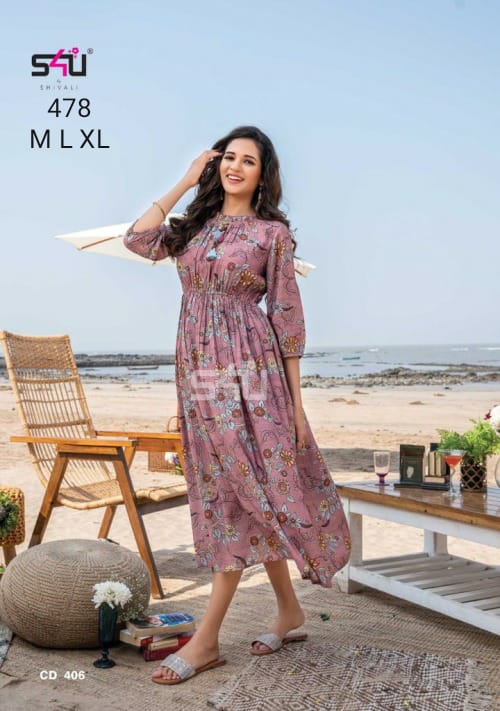 s4u 478 fancy astonishing kurti size set