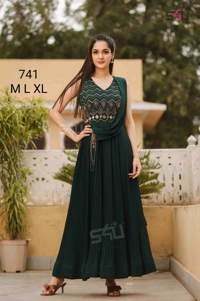 s4u d no 741 fancy elegant kurti size set