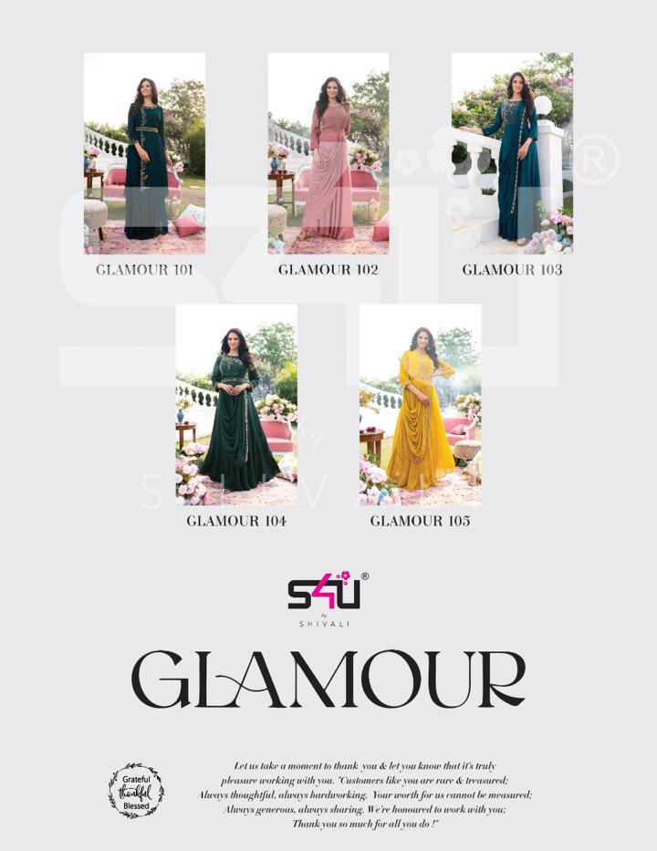 s4u glamour fancy festive look indo western catalog