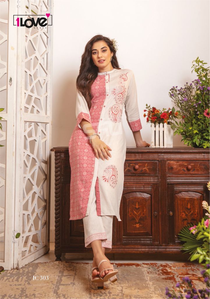 s4u indi chic vol 3 handloom cotton  graceful look kurti with pant catalog