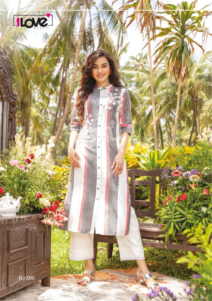 s4u indi chic vol 3 handloom cotton  graceful look kurti with pant catalog