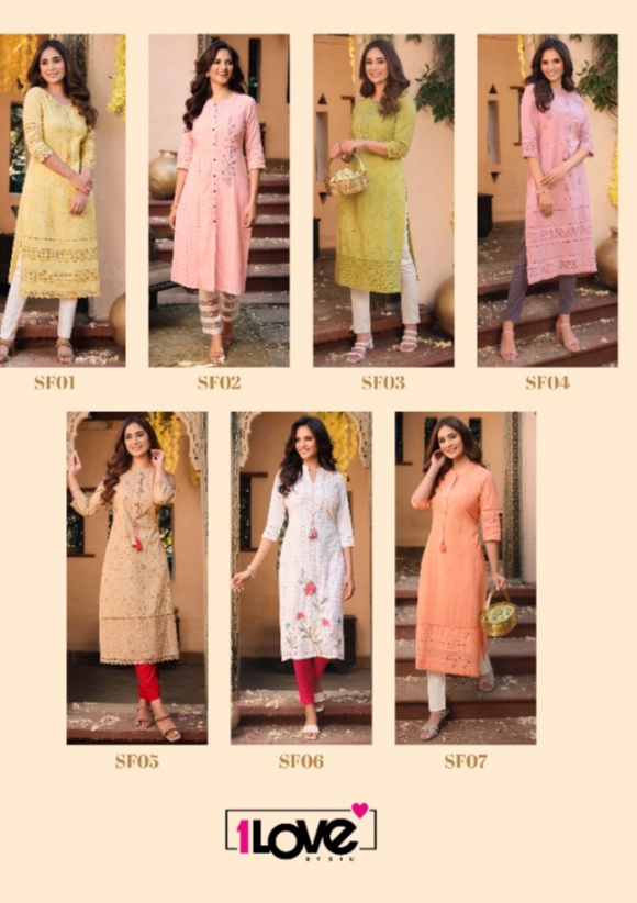 s4u schiffli cotton authentic fabric kurti catalog