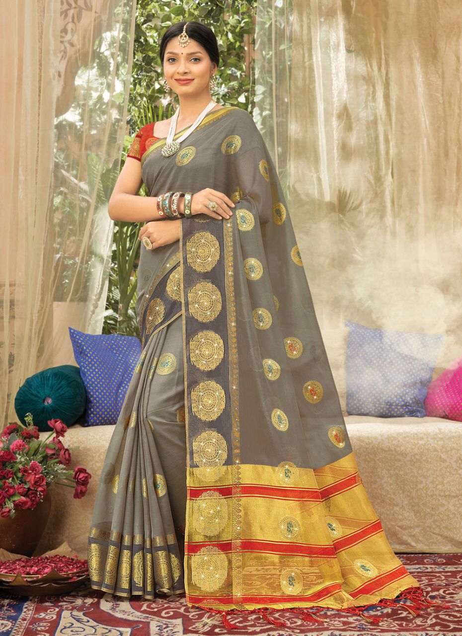 sangam print ashika organza regal look saree catalog