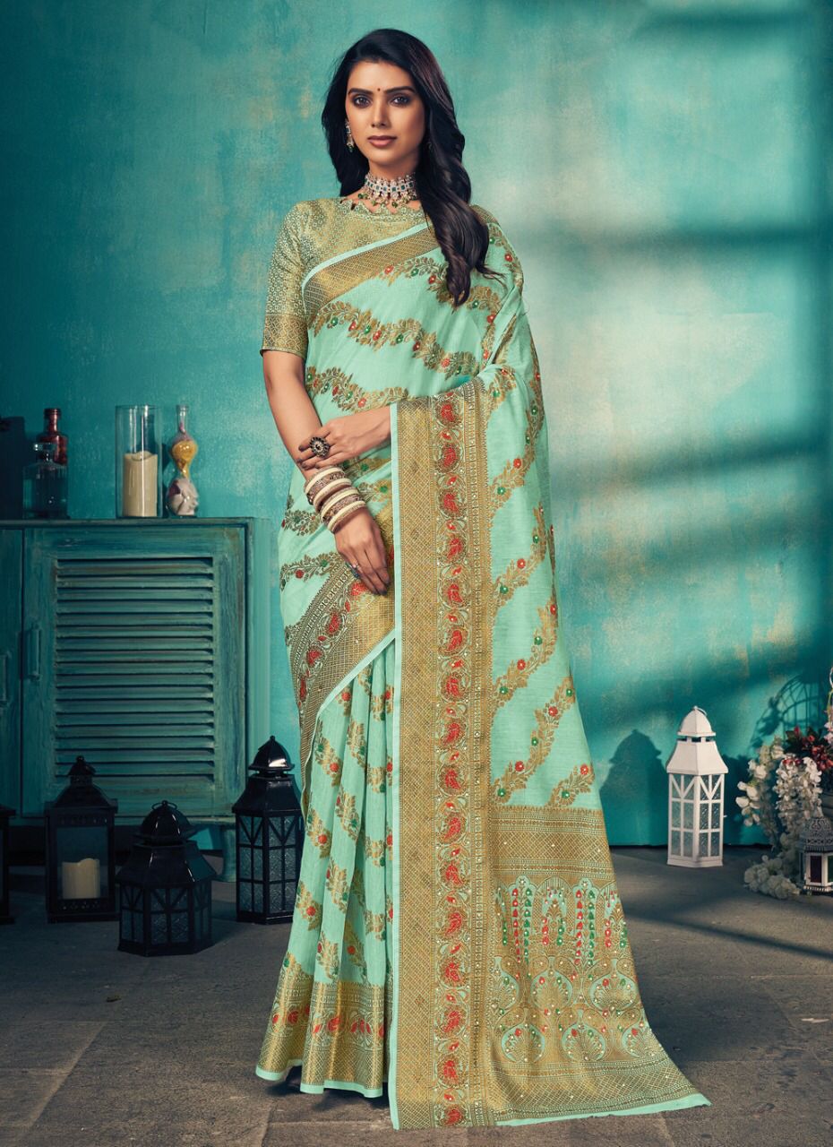 sangam print raj mahal cotton new and modern style saree catalog