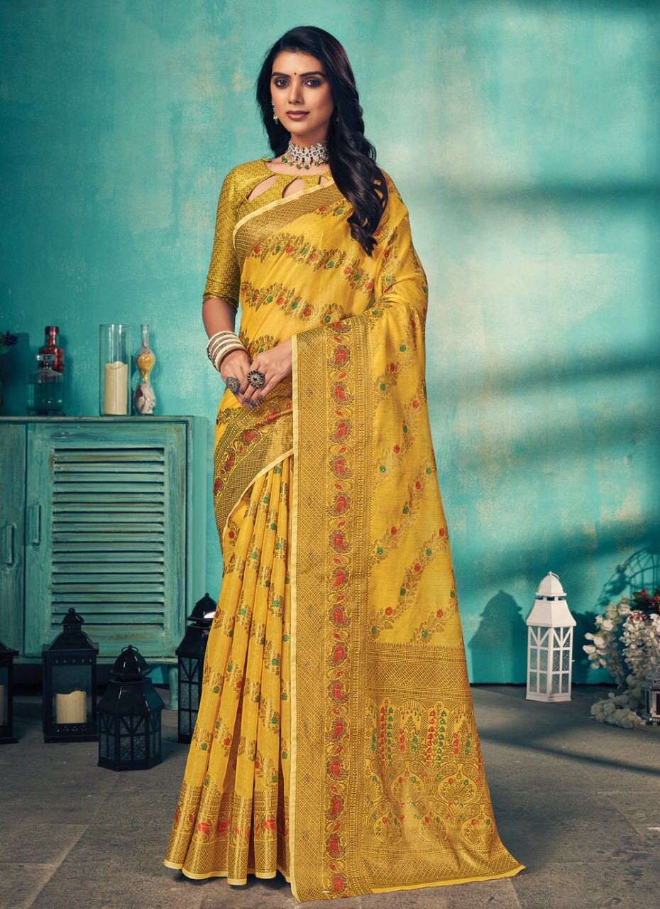 sangam print raj mahal cotton new and modern style saree catalog