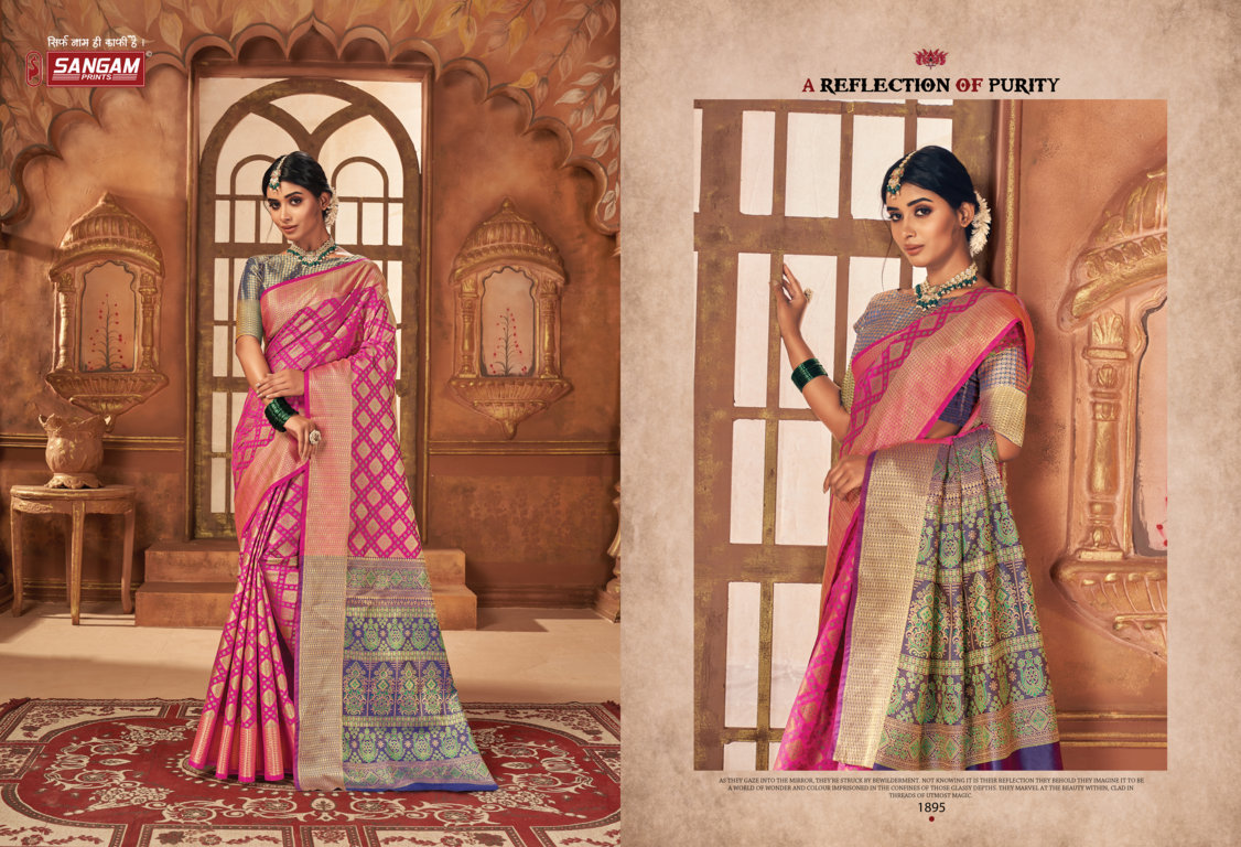 sangam print raj patola patola silk gorgeous look saree catalog