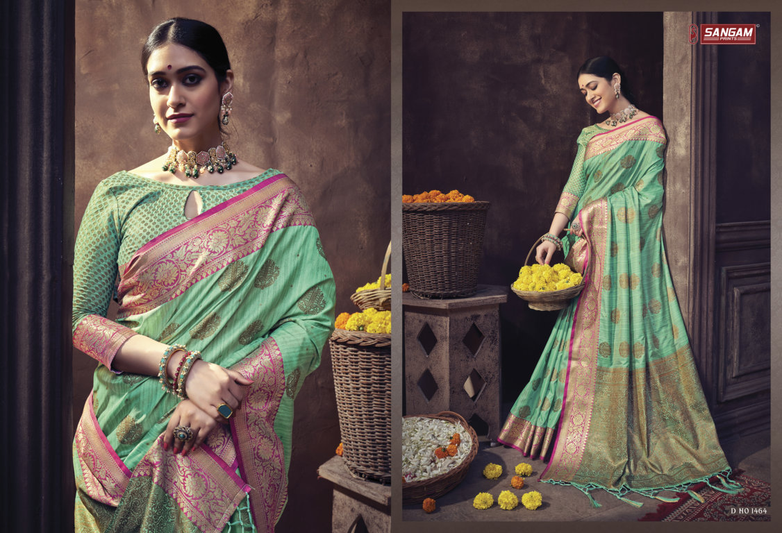 sangam print ratnapuram silk banarasi silk regal look saree catalog