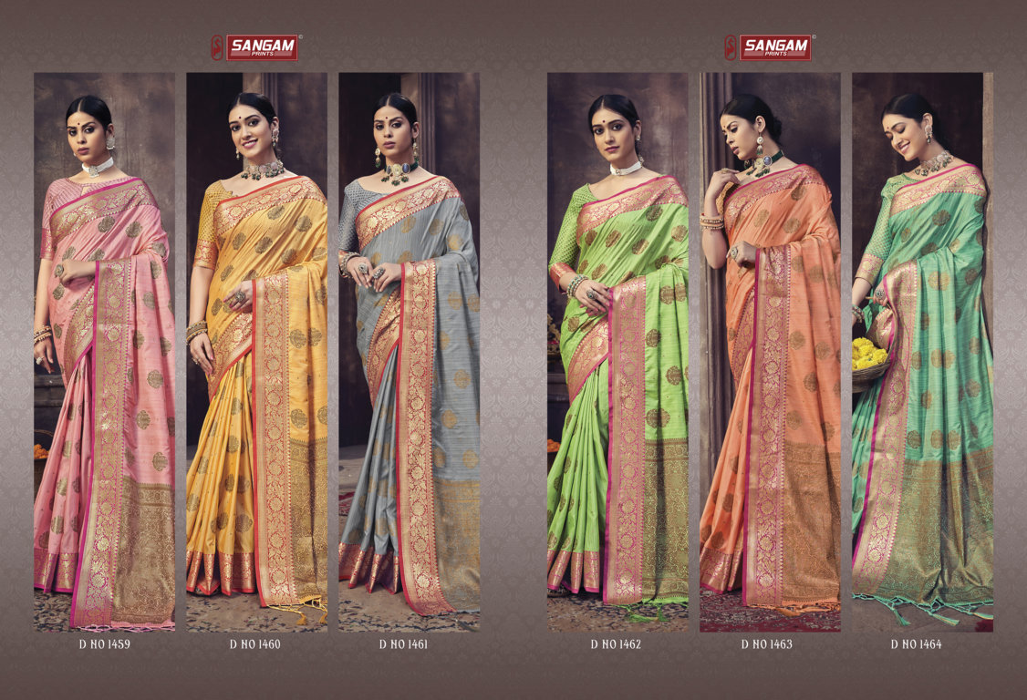 sangam print ratnapuram silk banarasi silk regal look saree catalog