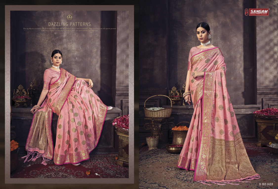 sangam print ratnapuram silk banarasi silk regal look saree catalog