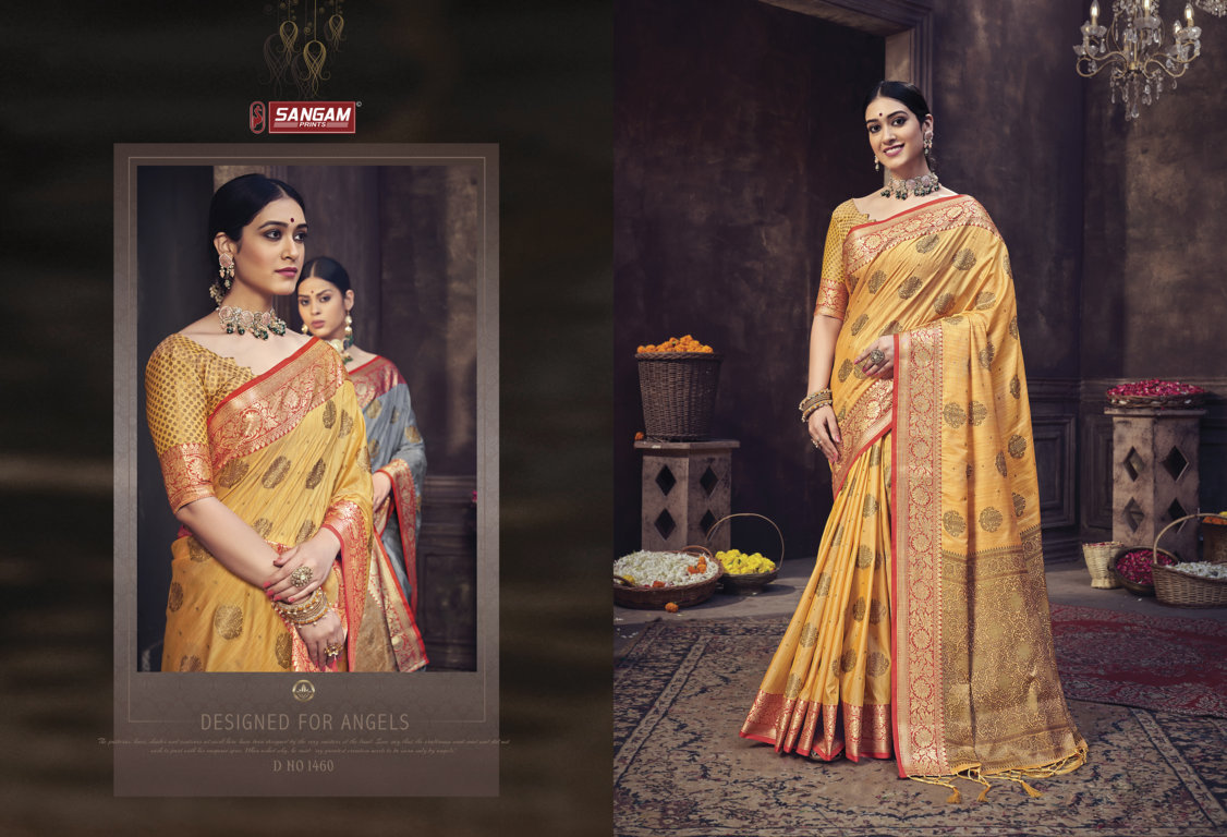 sangam print ratnapuram silk banarasi silk regal look saree catalog