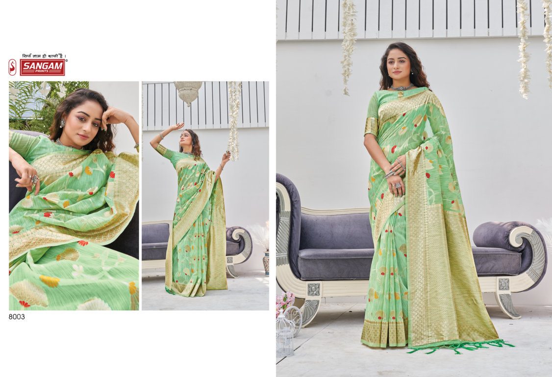 sangam print roop shikha cotton attractive saree catalog