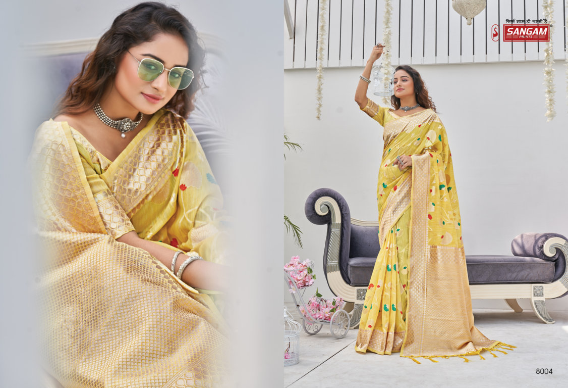 sangam print roop shikha cotton attractive saree catalog