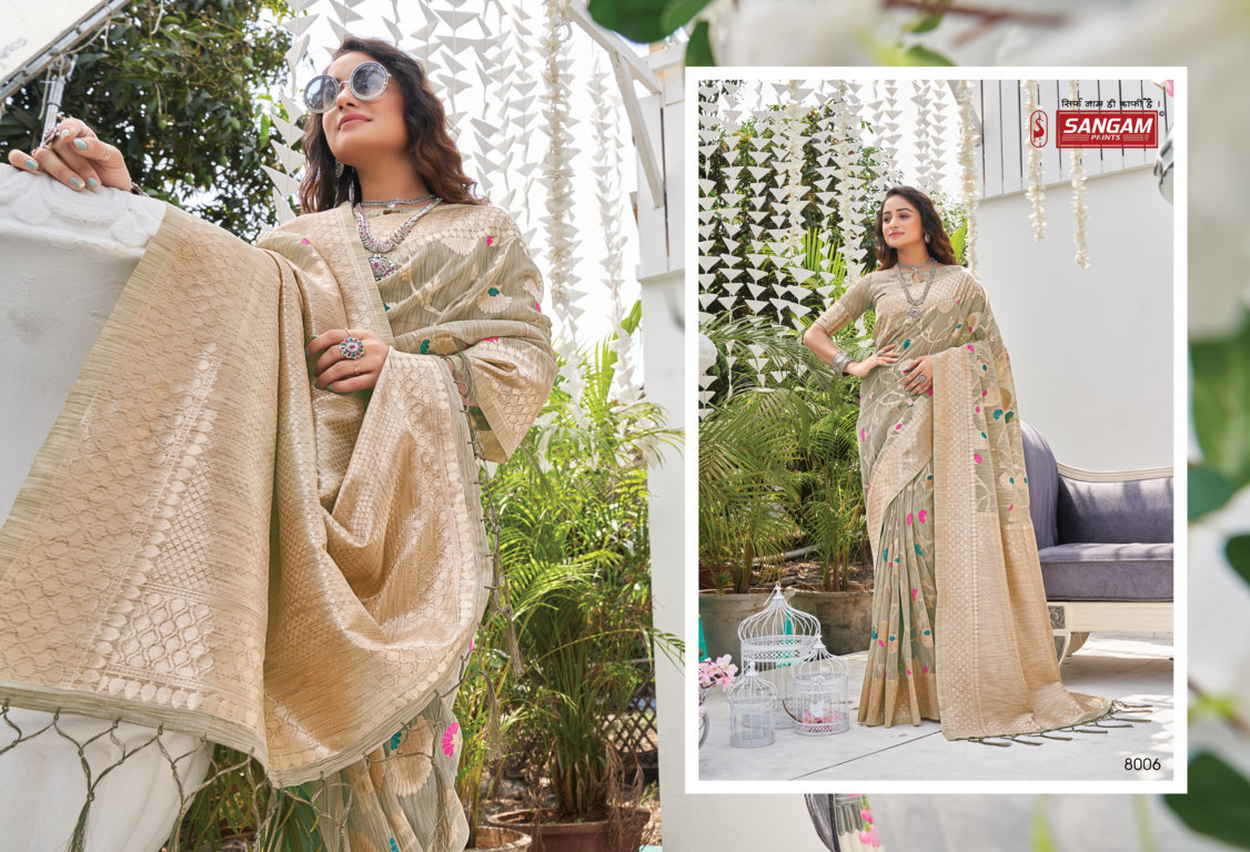 sangam print roop shikha cotton attractive saree catalog