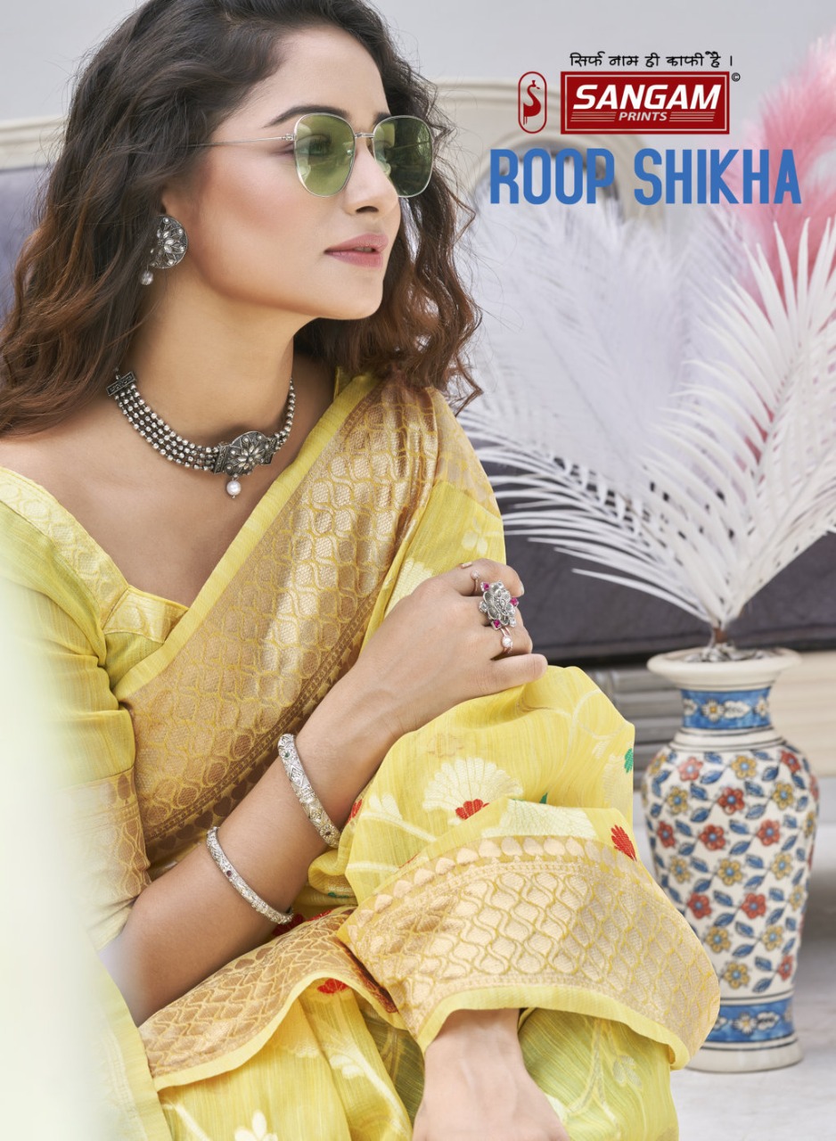 sangam print roop shikha cotton attractive saree catalog