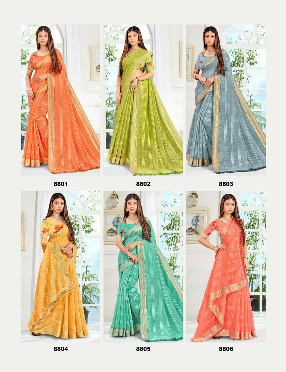 saroj saree royal vol 1 cotton linen attrective look saree catalog