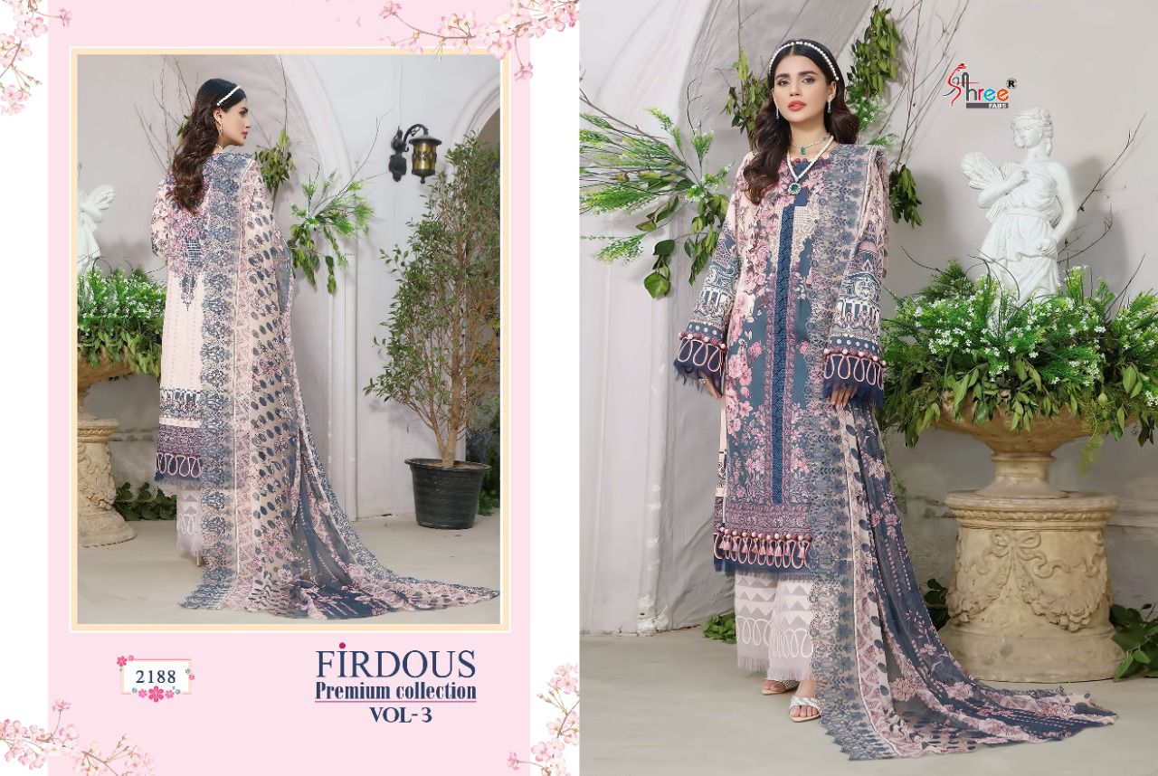 shree fab firdous premium collection vol 03 cotton catchy look salwar suit silver dupatta catalog