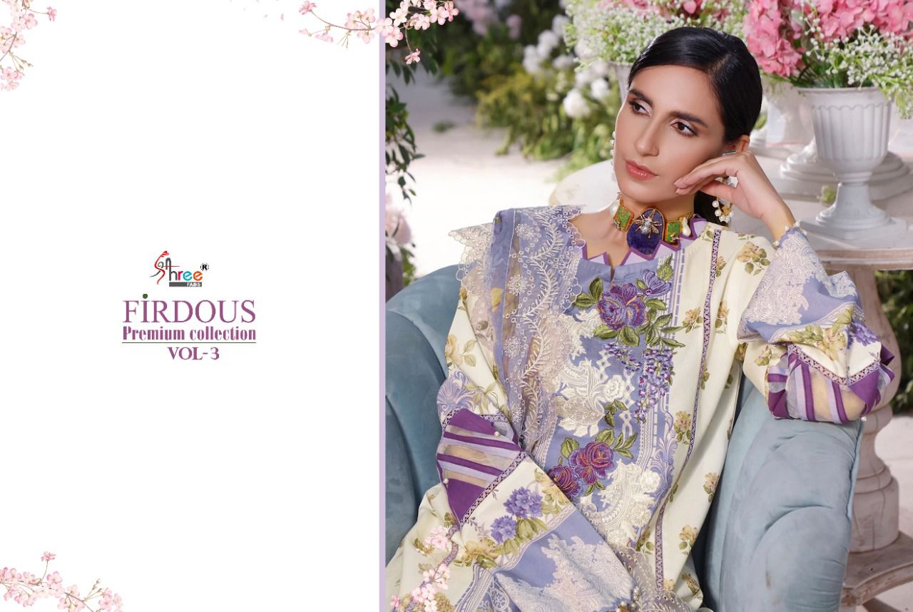 shree fab firdous premium collection vol 03 cotton catchy look salwar suit silver dupatta catalog