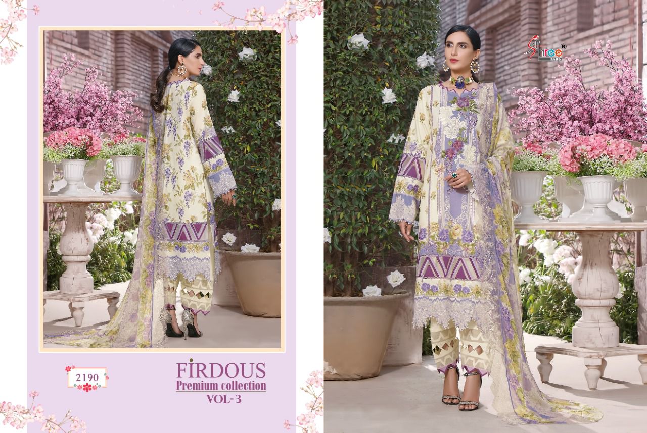 shree fab firdous premium collection vol 03 cotton catchy look salwar suit silver dupatta catalog