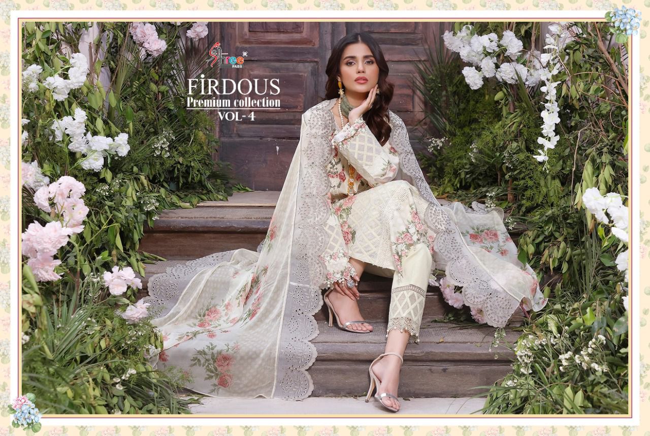 shree fab firdous premium collection vol 04 cotton astonishing salwar suit cotton dupatta catalog