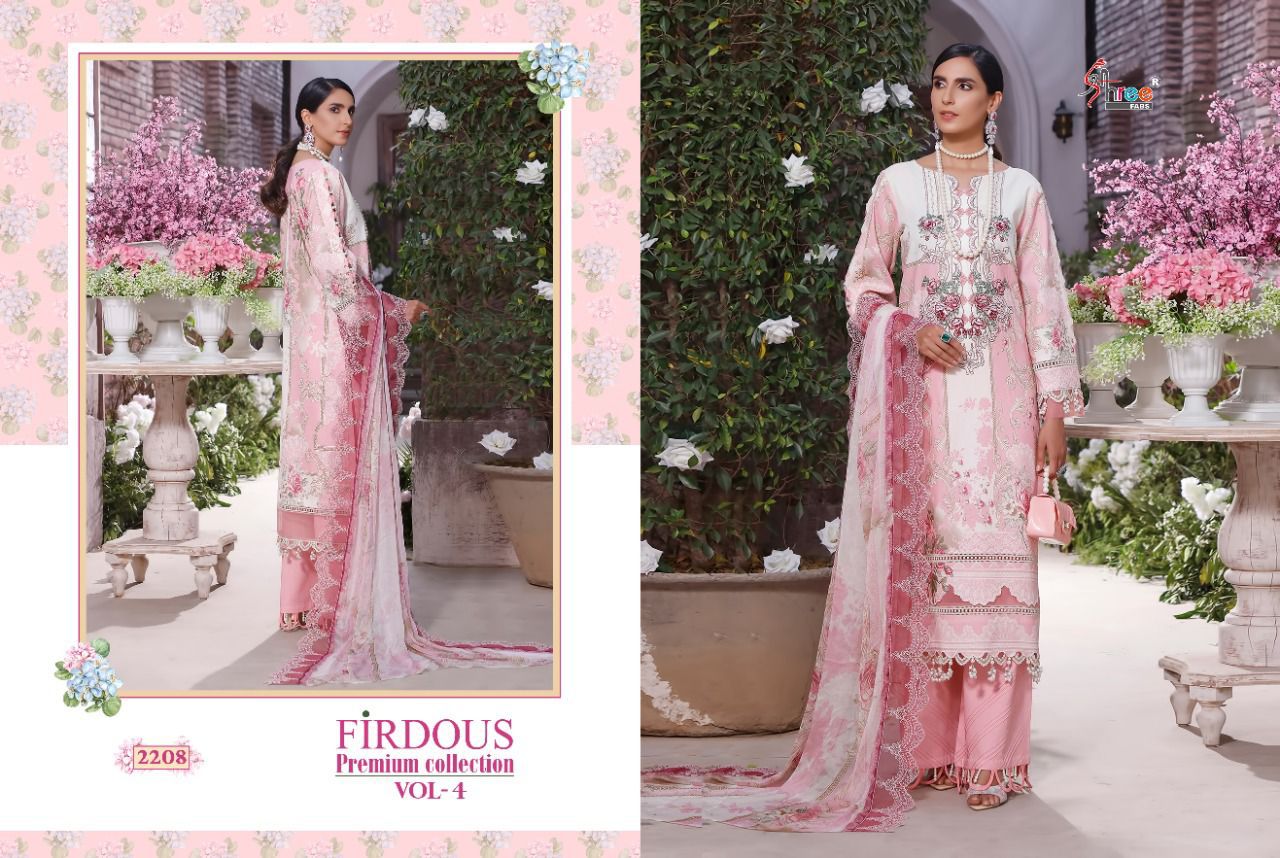 shree fab firdous premium collection vol 04 cotton astonishing salwar suit cotton dupatta catalog